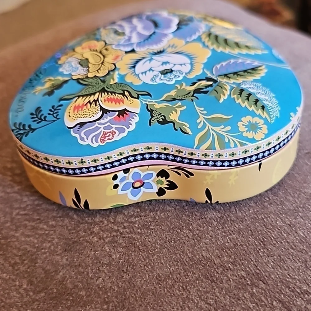 3/$30 BRIGHTON Floral Heart Jewelry Tin Box